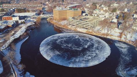 Spinning circle of ice leaves Maine residents perplexed Video - ABC News