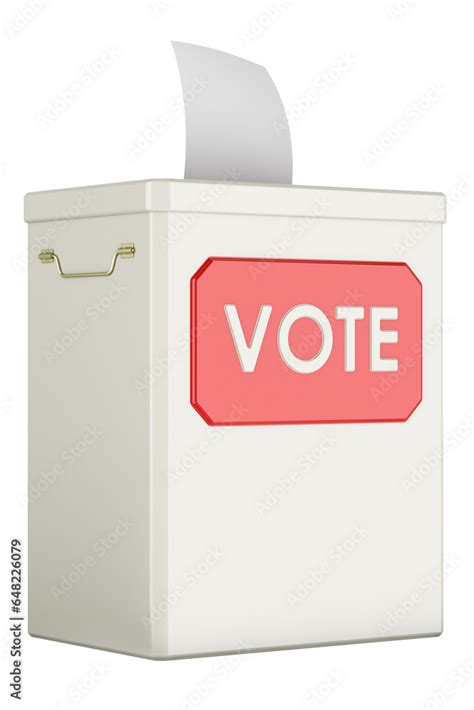 Election ballot box, voting box. 3D rendering isolated on transparent ...