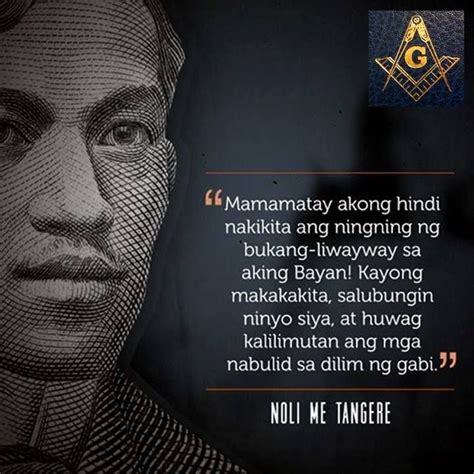 Pin by Oliver Ang on Freemasonry | Filipino quotes, Patriotic quotes, Jose rizal