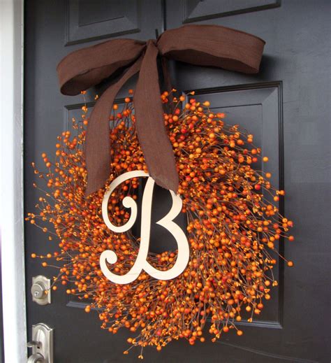 Fall Berry Wreath Thanksgiving Wreath Berry Fall Wreath With Burlap ...