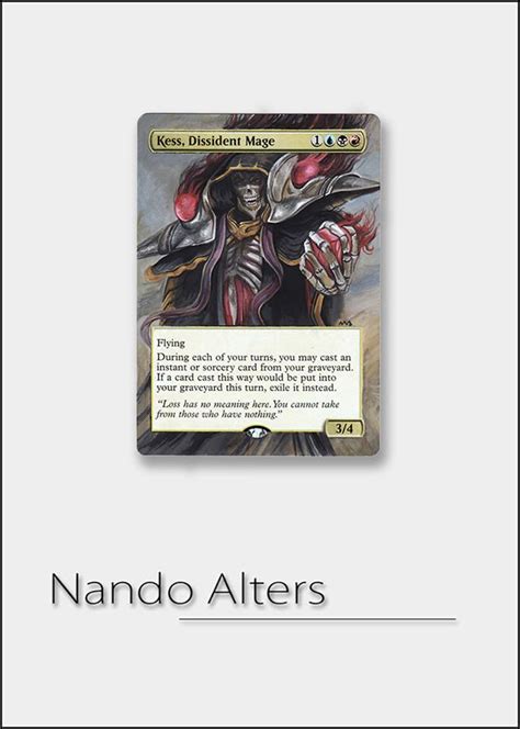 Kess, Dissident Mage MTG alter : r/overlord