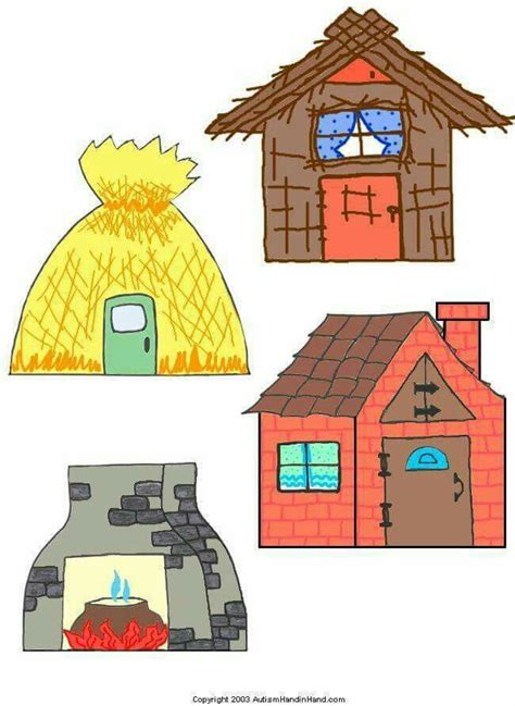 Chimenea y casas 🐷 | Little pigs, Three little pigs, Fairy tale crafts