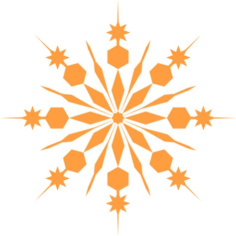 Crystal Orange Snowflake · Free vector graphic on Pixabay