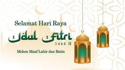 20 Gambar Ucapan Selamat Hari Idul Fitri 1444 H, Tinggal Download, Desain Khas Lebaran Terbaru ...