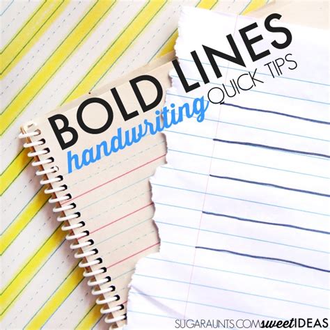 Bold Lines Handwriting Trick - The OT Toolbox