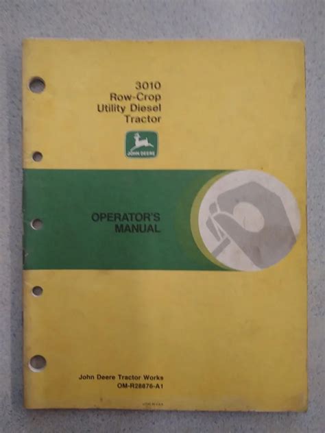 John Deere 3010 Row Crop Operator's Manual