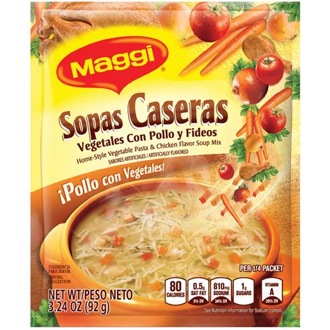 Maggi 80 Calories Home-Style Vegetable Pasta And Chicken Flavored Soup ...