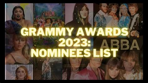 GRAMMY AWARDS 2023: Complete Nominees list