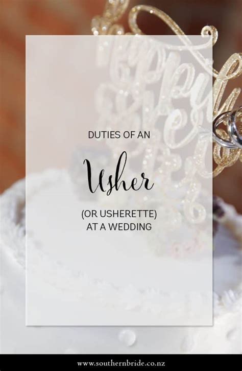 Understanding & Explaining Wedding Usher Duties - Southern Bride