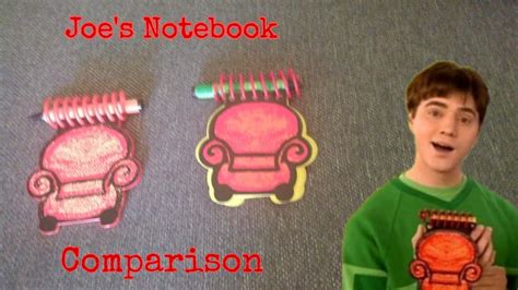 Blue's Clues Joe Notebook Comparison - YouTube