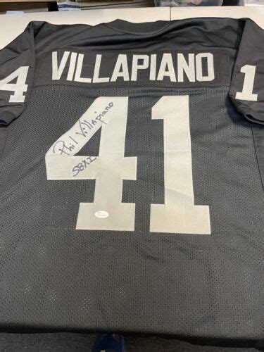 OAKLAND RAIDERS Phil Villapiano #41 Signed HOME JERSEY SUPER BOWL XI CHAMPS BAS | eBay