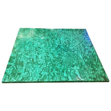 Malachite Inlaid Marble Cocktail Table For Sale at 1stDibs