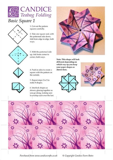 54 best Tea Bag Folding Patterns images on Pinterest | Origami, Paper ...