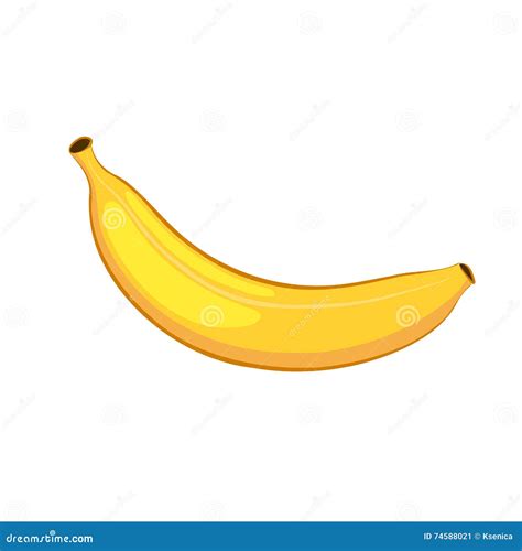 Banana. Cartoon Icon. Vector Illustration. Stock Vector - Illustration of element, tropical ...
