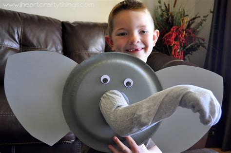 Elephant puppet Kids Crafts, Toddler Crafts, Preschool Crafts, Projects For Kids, Diy For Kids ...