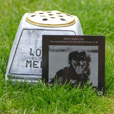 Dog Grave Marker Memorial With Photo And Personalized Message