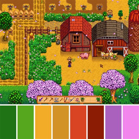 Stardew Valley Colors | Stardew valley, Game design, Color