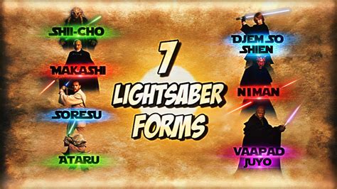 ALL 7 LIGHTSABER FORMS EXPLAINED - YouTube