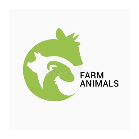 Farm animals logo, farmers market vector icon, animal husbandry logo ...