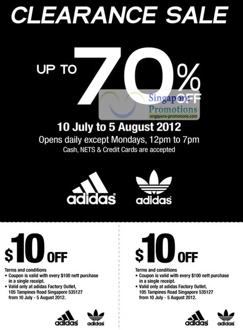 Adidas Factory Outlet Sale Up To 70% Off 10 Jul – 5 Aug 2012