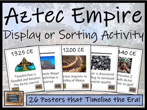 Aztec Empire Timeline Display Research and Sorting Activity | Teaching ...