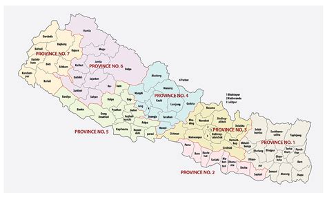 Provinces Map of Nepal in 2023 | Map, Nepal, Asia map