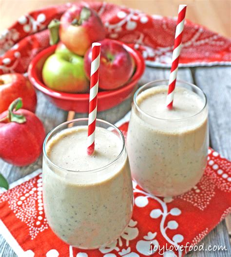 Apple Banana Chia Seed Smoothies - Joy Love Food