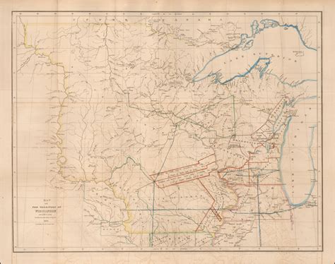 (1st Map Wisconsin) Map of the Territory of Wisconsin. By David Burr ...