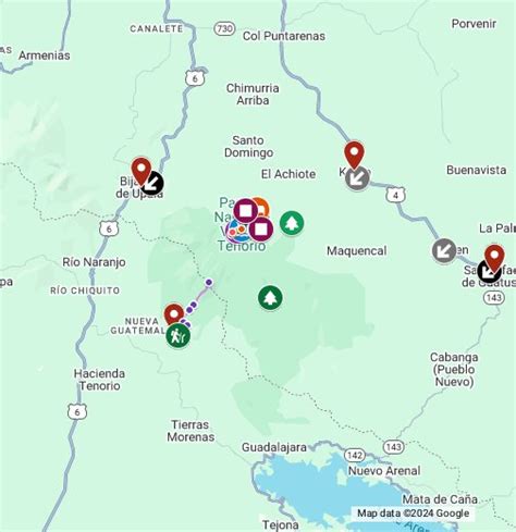 Mapa Parque Nacional Volcán Tenorio - Google My Maps