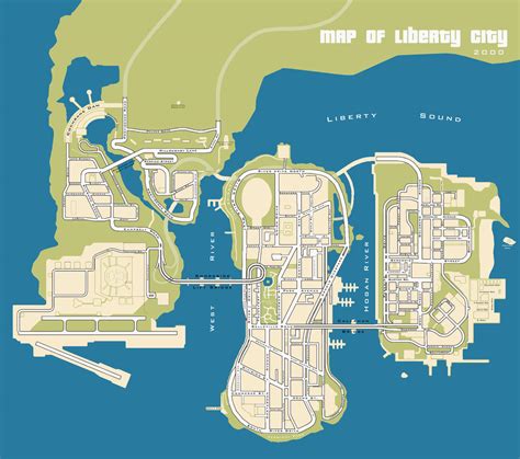 Map of Liberty City with streets-Revised by roset03 on DeviantArt