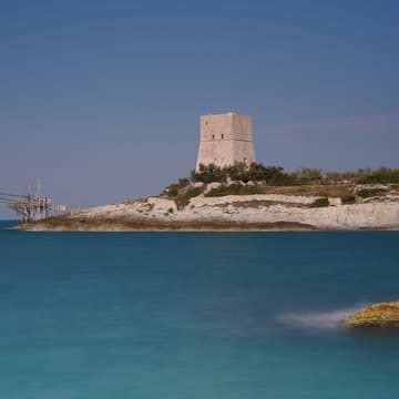 View of old town Vieste, Italy