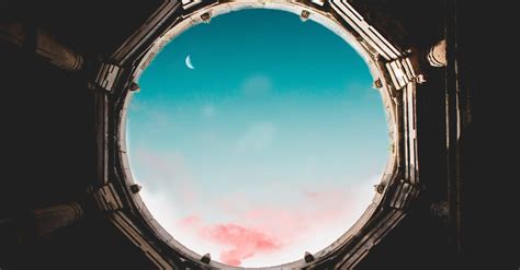 Free stock photo of clouds, crescent moon, daylight