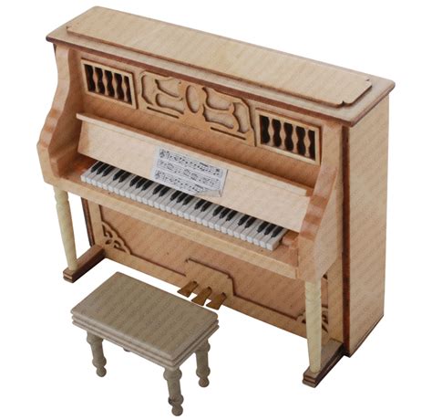 Miniature wooden upright piano model handmade crafts_Miniature Musical ...