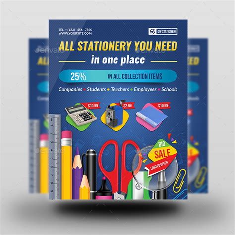 Stationery Products Flyer Template, Print Templates | GraphicRiver