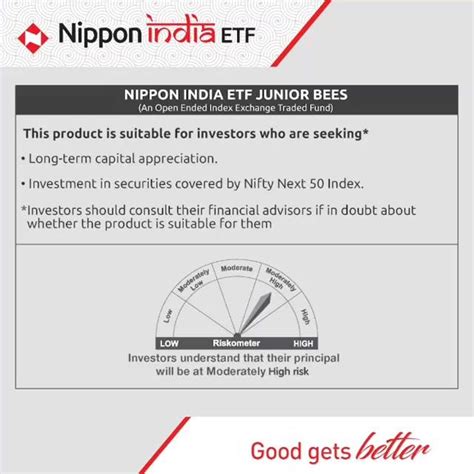 Invest in Large Cap Stocks that aim to be a part of Nifty 50. Invest in Nippon India ETF Junior ...