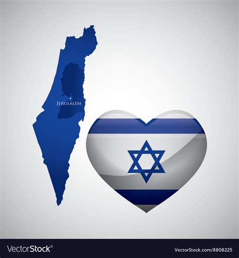 Israel design culture isolated Royalty Free Vector Image