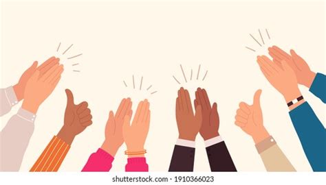 Human Hands Clapping People Crowd Applaud庫存插圖 1910366023 | Shutterstock