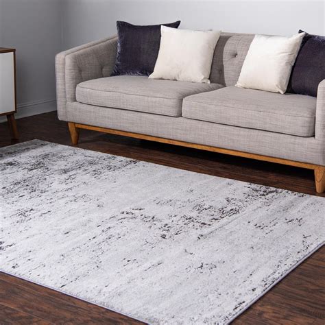 Rugs.Com Leipzig Collection Area Rug ‚Äì 8' x 10' Grey Low-Pile Rug ...