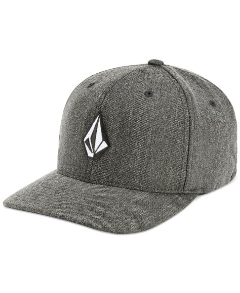 Volcom Flex-fit Heathered Logo Hat in Gray for Men (Charcoal Heather) | Lyst