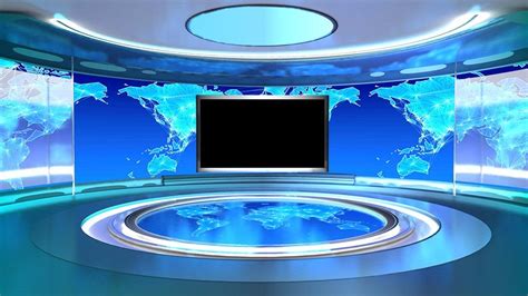 Professional Anchor Report Use Virtual News Set | Datavideo Virtual Set ...