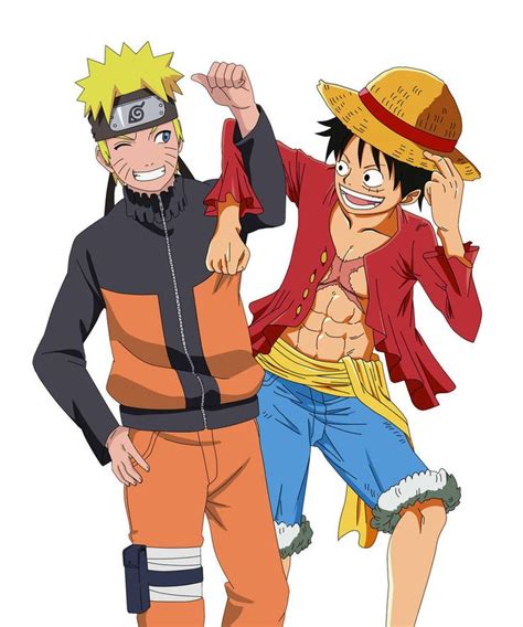 naruto and luffy by ZefiMankai | Manga anime one piece, Anime crossover ...