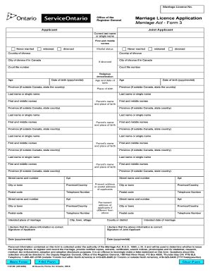 Ontario Marriage License Application Form: Complete with ease | airSlate SignNow