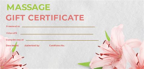 10+ Massage Gift Certificate Template Photoshop | room surf.com