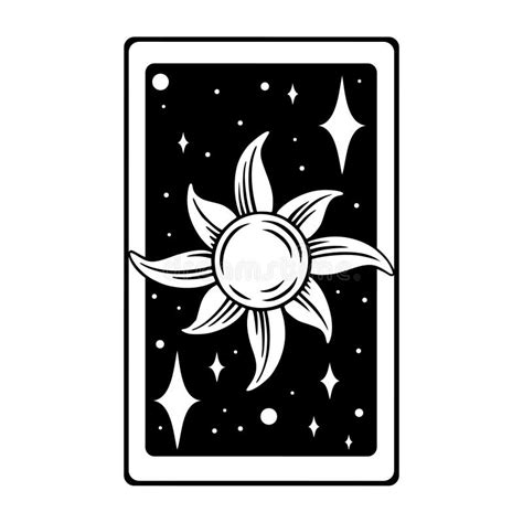 Tarot Aesthetic Prediction Card. Occult Tarot Design for Oracle Card Covers. Vector Illustration ...