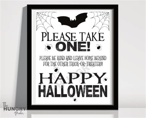 Printable Halloween Sign Halloween Porch Sign Trick Or Treat | Etsy