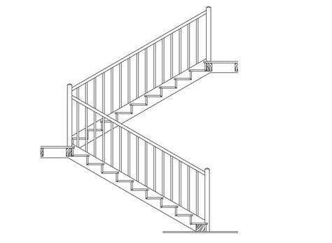 Free Download Stair Elevation Drawing DWG File - Cadbull