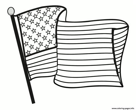 Great American Flag Coloring page Printable