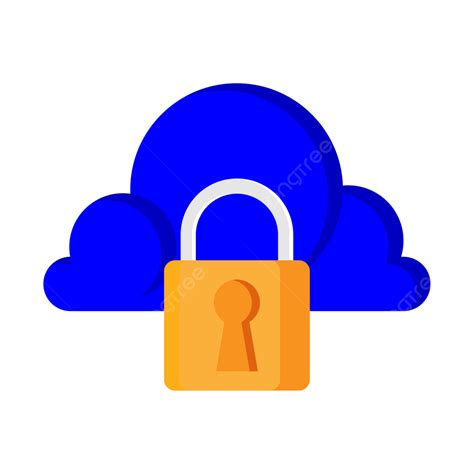 Cloud Lock Icon Vector, Cloud Lock, Protection, Security PNG and Vector with Transparent ...
