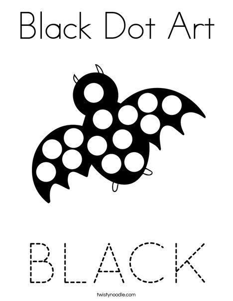 Black Dot Art Coloring Page - Twisty Noodle