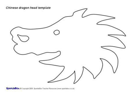 Dragon Head Outline Chinese - bmp-urban